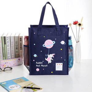 大容量手拎装a4纸儿童补课包手提袋单肩牛津布防水中学生生补习袋