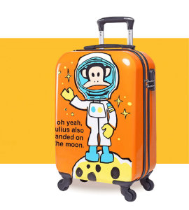 正品paul frank大嘴猴18寸行李箱拉杆箱万向轮旅行密码箱pfl0068