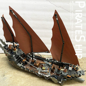 兼容乐高魔戒指环王系列积木80035幽灵海盗船欧散克塔moc益智玩具