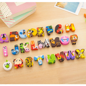卡通可爱英文字母造型橡皮擦韩版创意文具 学习用品小学生奖品