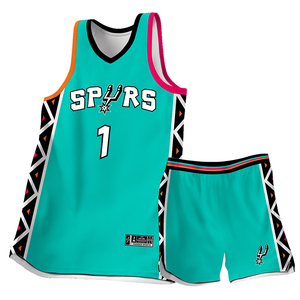 文班亚马马刺球衣大巴黎92人队美式团体速干比赛篮球服套装定印制
