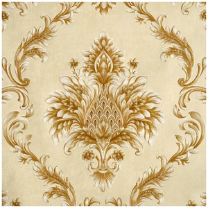 欧式金黄色墙布