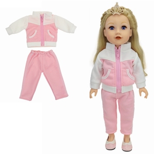 18寸美国女孩迪士尼沙龙娃娃衣服仿真娃娃衣服套装拉链衣服