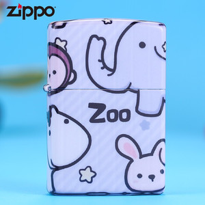 zippo芝宝正版打火机 zoo动物zoppo正品男创意防风煤油个性火机潮