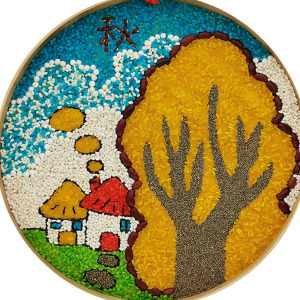 风景油画丰收五谷丰登欧式客厅背景墙装饰画横版高端挂画10人付款498