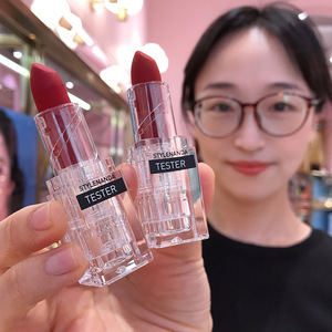 韩国新款3ce亚克力透明壳口红哑光clear系列#focus on me#over it