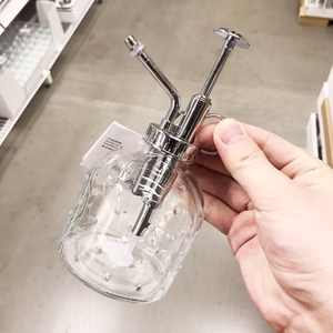 正品IKEA宜家瑟萨姆夫吕恩洒水瓶喷壶浇花玻璃喷水壶浇水壶喷雾瓶