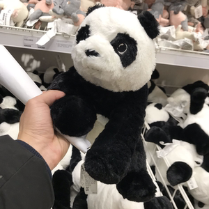 正品ikea宜家克拉格熊猫卡通毛绒玩具玩偶手偶大小熊猫公仔送礼物