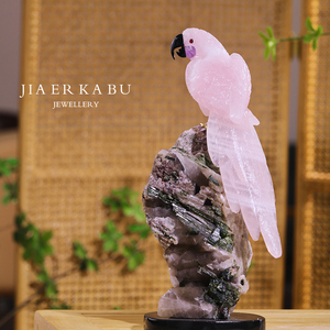 【v】招财旺运镇宅 趣味水晶小鸟 巴西原矿手工 幸运小鸟摆件礼物