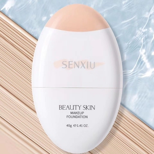 买一送一溪秀美肌持妆粉底液自带刷子便捷持久隐形定妆遮瑕不脱妆