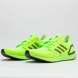 正品代购阿迪达斯adidas ultraboost 20荧光绿亮绿色缓震跑步鞋男