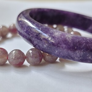 天然梅花碧玺紫云母碧玺巴西西瓜碧手链手串手镯,一物一图