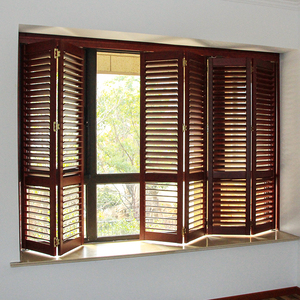 上海信廉室内木质百叶窗门活动透气卧室客厅餐厅厨房折叠推拉隔断