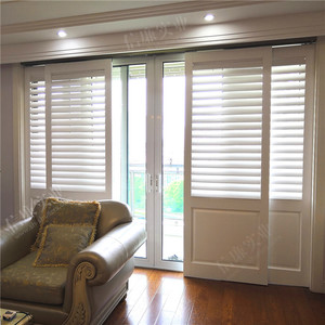 上海室内客厅阳台卧室厨房卫生间通风实木百叶门推拉折叠移门隔断