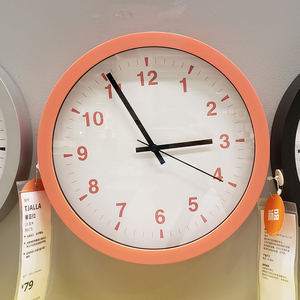 小蜗牛宜家ikea蒂亚拉挂钟时钟钟表静音石英挂钟卧室客厅装饰