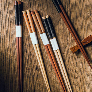 创意家用尖头日式筷子木质日本料理寿司筷子 饭店餐厅碗筷餐具