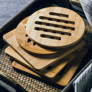 创意日式镂空隔热木垫 隔热杯垫小号锅垫盘垫 餐桌防烫防防滑垫子