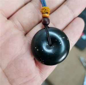 福利和田玉黑青玉银星平安扣怀古挂件配饰手镯边角料山料新疆吉祥