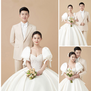 2022新内景婚纱照样片室内纯色影楼婚纱摄影样片放大客样客片339