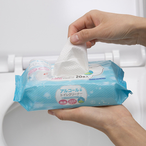 日本进口擦马桶湿巾清洁纸洁厕纸巾便携湿纸巾消毒湿巾加厚家用