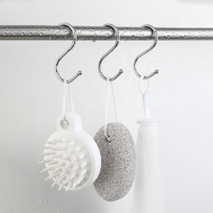 不锈钢s型挂钩挂衣服窗帘浴室宿舍厨房腊肉钩多功能s勾大号衣帽钩