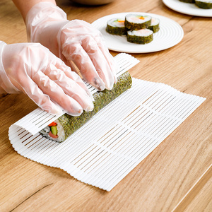 日本进口寿司帘DIY紫菜包饭手卷材料工具套装饭团模具不粘卷帘