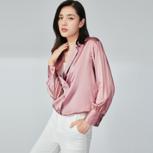 丝绸衬衫女丝光缎面真丝