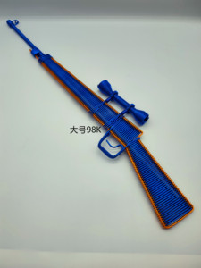 纯手工铝线编织98K模型金属丝吃鸡大枪M416儿童玩具枪手工艺品