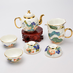 永丰源 幸福和鸣8头茶壶茶具4人用 陶瓷功夫茶具 高端送礼品套装