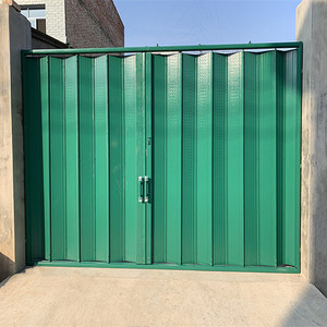 厂家直销和谐折叠门老式铁拉闸封板门防盗不锈钢推拉门餐厅装饰门