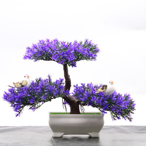 塑料摆设盆栽盆景客厅装饰绿色植物酒柜玄关书柜书架仿真绿植假花