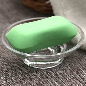 瑾雅透明圆形玻璃皂碟创意时尚肥皂碟皂盒手工皂盒浴室香皂碟