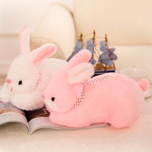 仿真小兔子公仔可爱小白兔毛绒玩具玩偶娃娃儿童女生礼物车载摆件