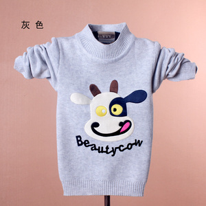 小牛牛款 圆领打底衫男童毛衣宝宝线衣中小儿童毛衣童装