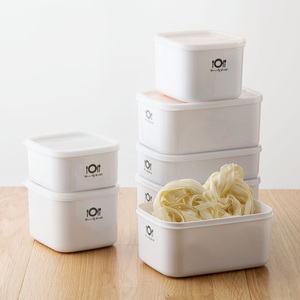 家用塑料冰箱保鲜盒食品级微波炉加热饭菜盒带饭专用长方形便当盒