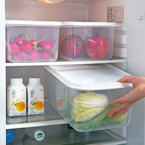 居家家冰箱保鲜盒厨房密封盒带盖食物分装塑料盒蔬菜水果收纳盒子