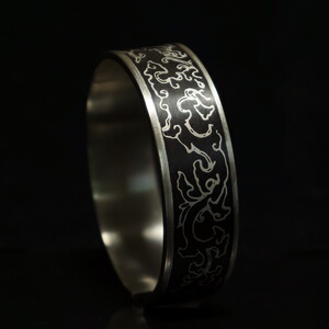 乌铜走银手镯金银错手镯