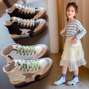 00妖子蓝淘宝儿童运动鞋kikicat20冬新款韩版羊羔毛儿童高帮脏脏鞋