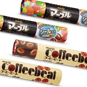 明治小糖乐园小筒巧克力豆日本本土版原装零食五彩糖衣咖啡糖果