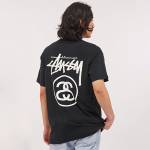 正品澳版stussy经典双s设计男女情侣宽松半袖夏季潮牌印花t恤短袖