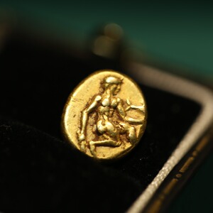 古希腊古风时期密细亚柯孜克斯城邦luo体少年琥珀金币琥珀金欧洲