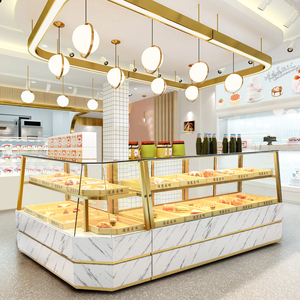 中式糕点展示柜面包柜玻璃展柜桃酥柜商用冷藏实木饼干柜甜点台式