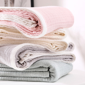 日本日单水洗加厚纱布午睡毯单双人空调被全棉春夏纯棉毛巾被子