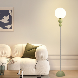 落地灯北欧极简客厅沙发旁装饰灯奶油风创意圆球卧室床头立式灯具