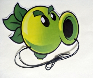 纸片人卡通玩具头饰/植物大战僵尸/双管豌豆射手面具头饰