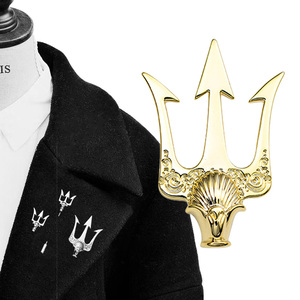 欧洲带回vintage复古巴洛克少女头像飞鹰三叉戟纯铜胸针0人付款39