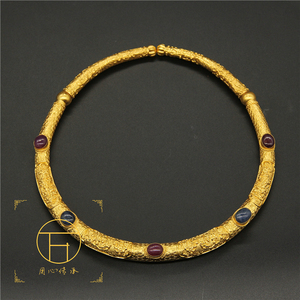 高端领约 明清首饰古代首饰中国传统首饰金银器古代项圈 清代领约