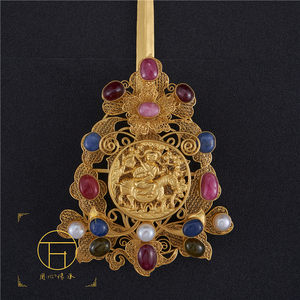 万宝德明代复原 绵羊太子 博物馆复原 古代金银器 花丝镶嵌首饰