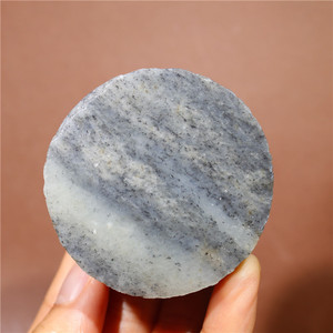 芝麻点青花玉籽料原石镯子芯163克新疆和田玉雕刻料天然玉石籽