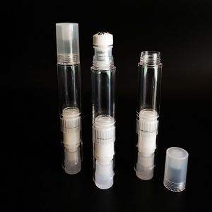 现货6ml透明圆形走珠眼霜瓶塑料滚珠瓶分装瓶按压笔包材 配三珠